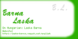 barna laska business card